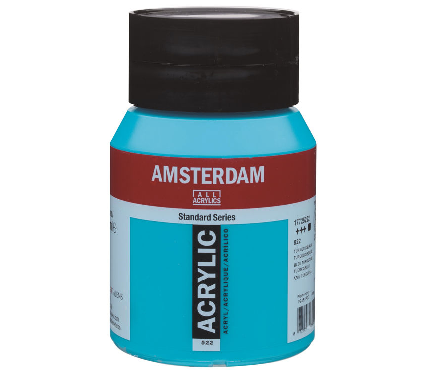 TALENS AMSTERDAM AKRİLİK BOYA 500 ML. 522 TURQUOİSE BLUE