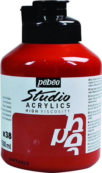 Pebeo Studio Akrilik Boya 500 ml 38 Burnt Sienna