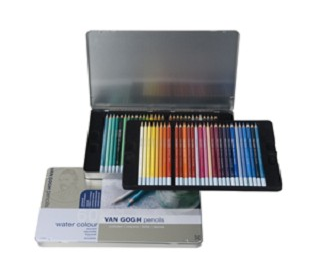 Van Gogh Watercolor Sulu Boya Kalemi Metal Kutu 60'lı