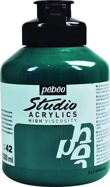 Pebeo Studio Akrilik Boya 500 ml 42 Phthalocyanine Emerald Green