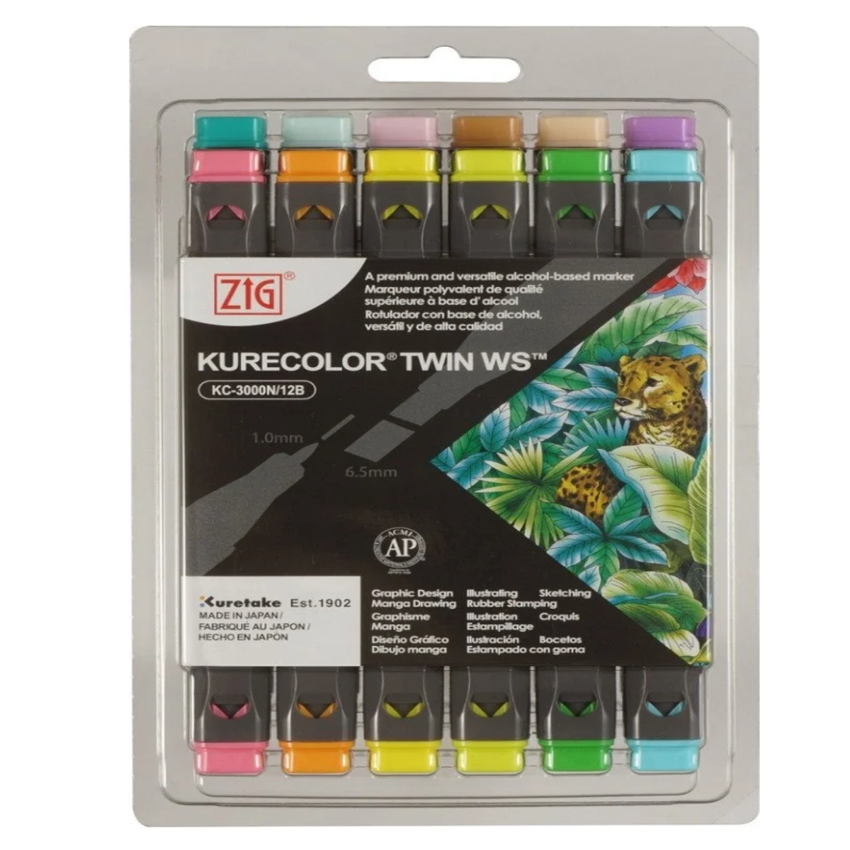 Zig Kurecolor Twin S Marker Kalem 12 Renk Set PALE COLORS