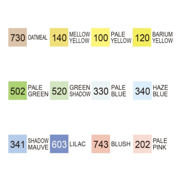 Zig Kurecolor Twin S Marker Kalem 12 Renk Set PALE COLORS