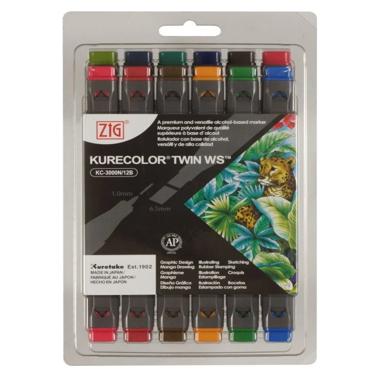 Zig Kurecolor Twin S Marker Kalem 12 Renk Set DEEP COLORS