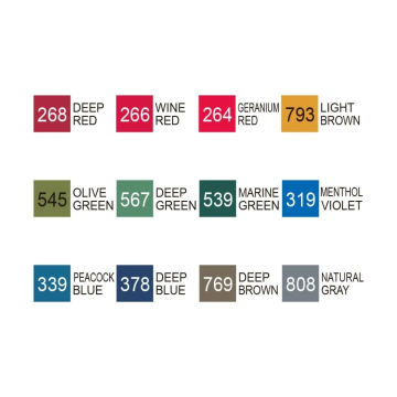 Zig Kurecolor Twin S Marker Kalem 12 Renk Set DEEP COLORS