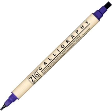 Zig Calligraphy Çift Uçlu Kaligrafi Kalemi 2 mm + 5 mm 080-Pure Violet
