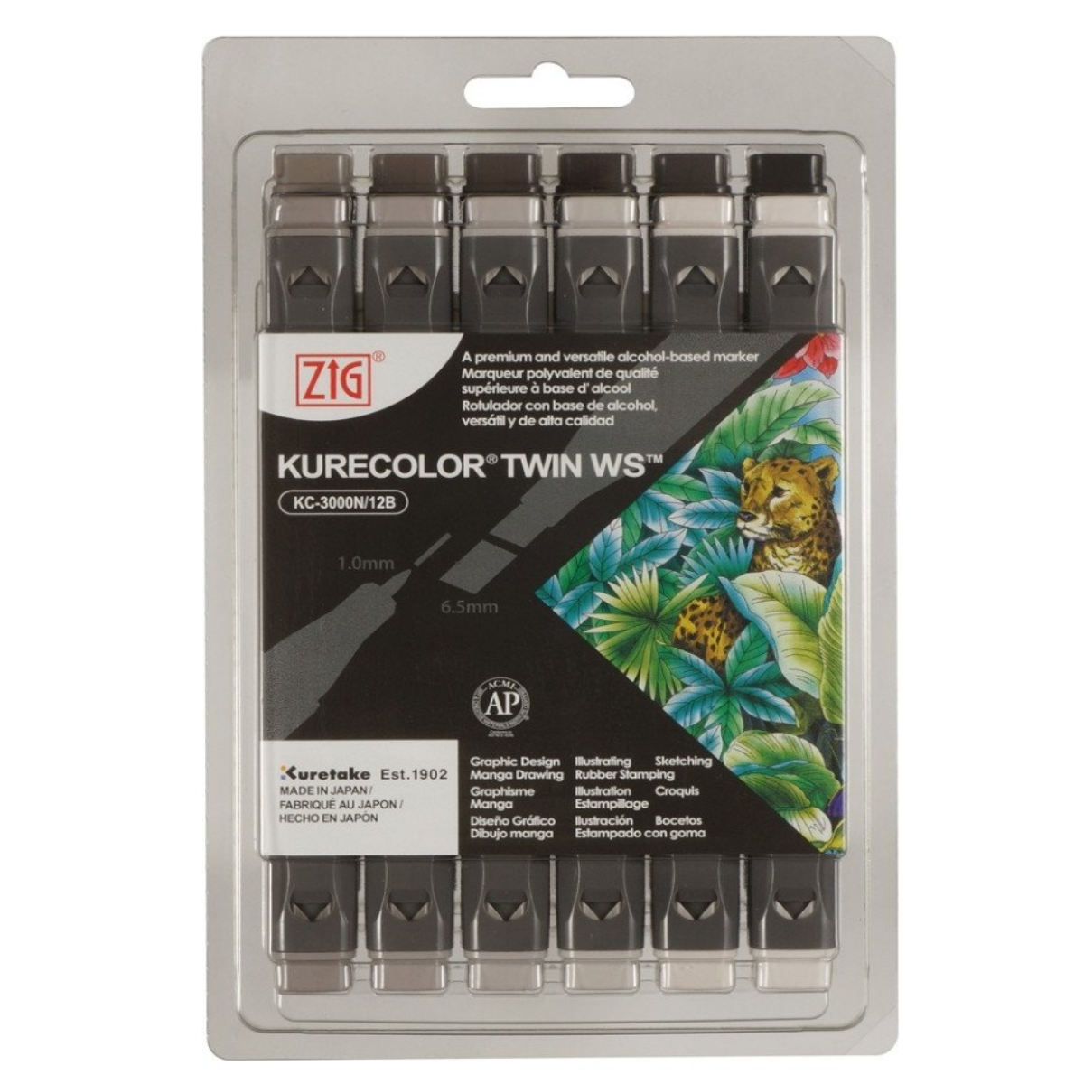 Zig Kurecolor Twin S Marker Kalem 12 Renk Set Warm Grey Colors