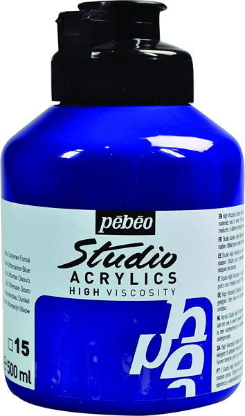 Pebeo Studio Akrilik Boya 500 ml 15 Dark Ultramarine Blue