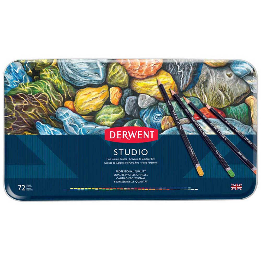 Derwent Studio Pencils Kuruboya Kalemi Metal Kutu 72'li