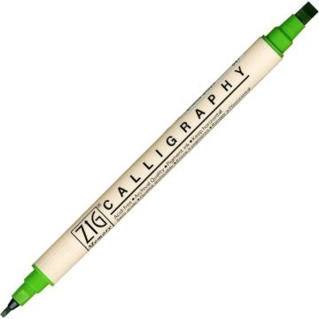 Zig Calligraphy Çift Uçlu Kaligrafi Kalemi 2 mm + 5 mm 047-Spring Green