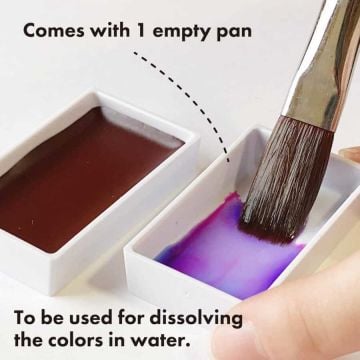 Zig Kuretake Gansai Tambi Granulating Colors Sulu Boya 5 Renk + 1 Boş Küvet