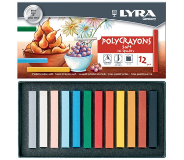 Lyra Polycrayons Soft - Toz Pastel 12 Renk