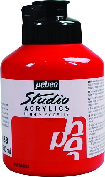 Pebeo Studio Akrilik Boya 500 ml 33 Cadmium Red Hue