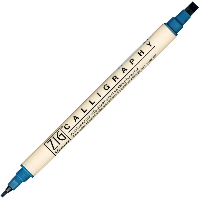 Zig Calligraphy Çift Uçlu Kaligrafi Kalemi 2 mm + 5 mm 033-Teal