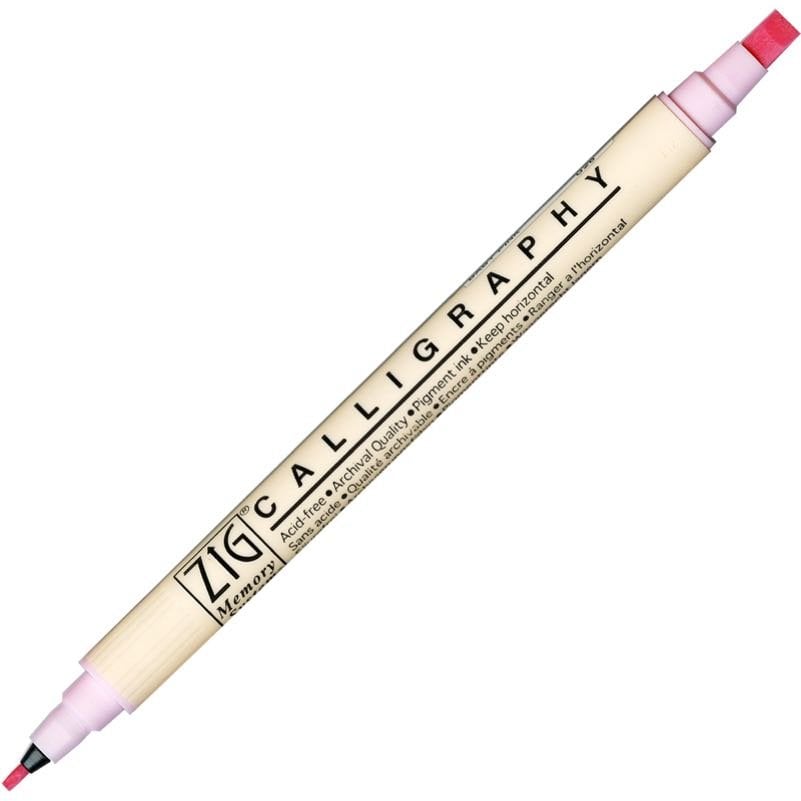 Zig Calligraphy Çift Uçlu Kaligrafi Kalemi 2 mm + 5 mm 026-Baby Pink