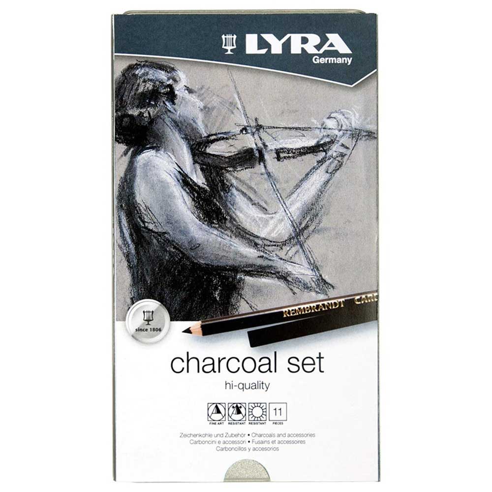 Lyra Rembrandt Kömür Çizim Seti 11'li Metal Kutu