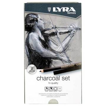 Lyra Rembrandt Kömür Çizim Seti 11'li Metal Kutu