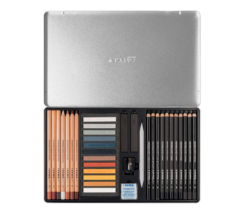 Lyra Rembrandt Sketching Eskiz Çizim Seti Metal Kutu 35 Parça