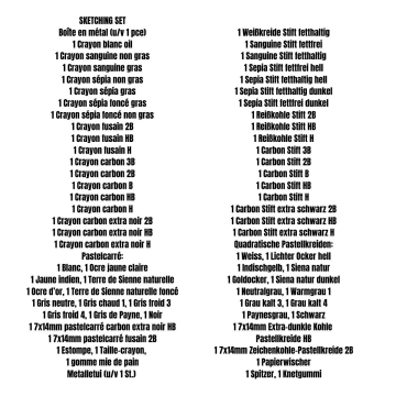 Lyra Rembrandt Sketching Eskiz Çizim Seti Metal Kutu 35 Parça