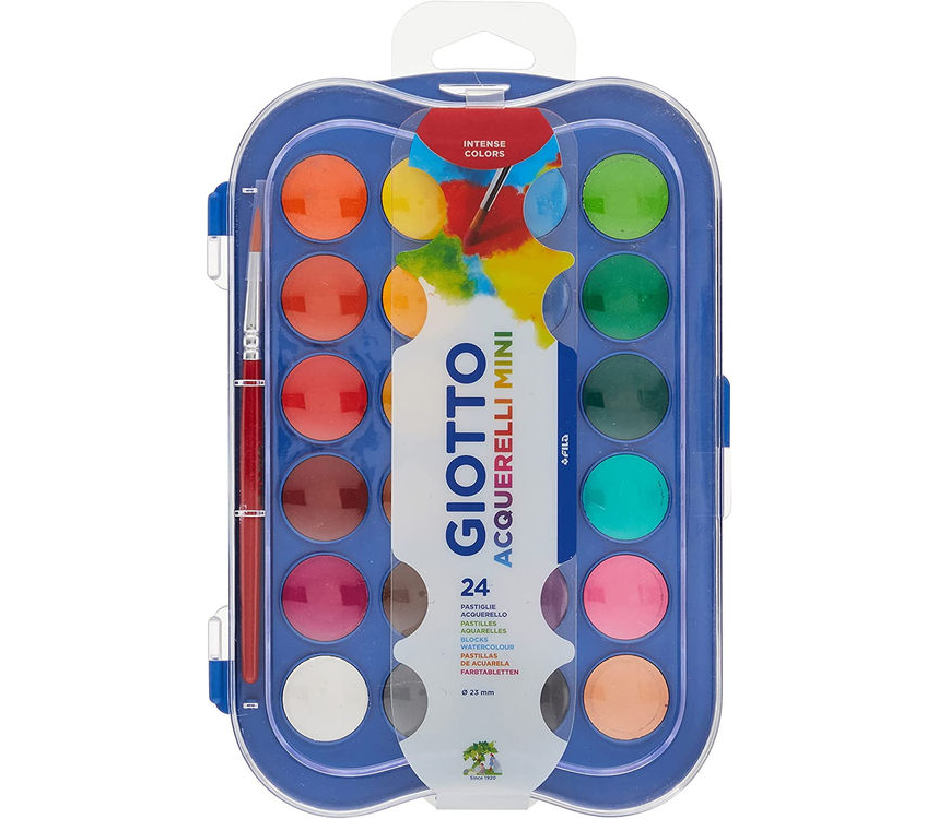 Giotto Sulu Boya Aquarelle 23 mm 24 Renk