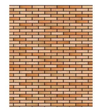 Eshel Maket Tuğla Desenli Karton Duvar 1/50 3lü