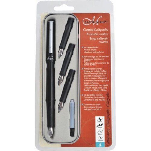 Manuscript Creative Kaligrafi Set + 3 Yedek Uç + Pompa