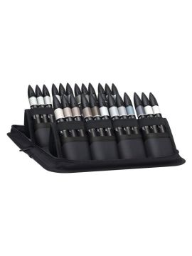 Winsor & Newton Promarker 24 Renk Siyah ve Gri Çantalı Set