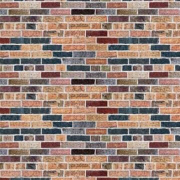 Eshel Maket Renkli Tuğla Desenli Karton Duvar 1/50 3lü