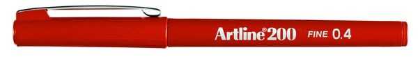 Artline 200 Fineliner 0.4mm İnce Uçlu Yazı ve Çizim Kalemi KOYU KIRMIZI
