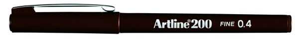 Artline 200 Fineliner 0.4mm İnce Uçlu Yazı ve Çizim Kalemi KOYU KAHVE