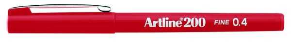 Artline 200 Fineliner 0.4mm İnce Uçlu Yazı ve Çizim Kalemi KIRMIZI