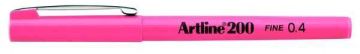 Artline 200 Fineliner 0.4mm İnce Uçlu Yazı ve Çizim Kalemi PEMBE