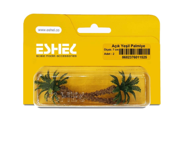 Eshel Maket Açık Yeşil Palmiye 2'li Set 5 cm