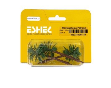 Eshel Maket Washingtonia Palmiye 3'lü Set 5.5 cm