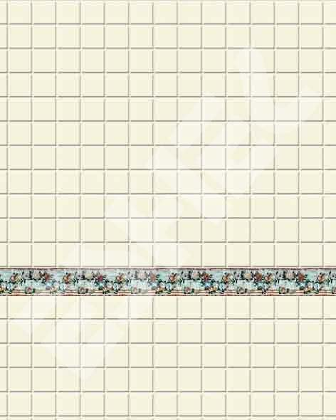 Eshel Maket Çiçekli Banyo Duvar Fayansı Karton 1/100 3lü