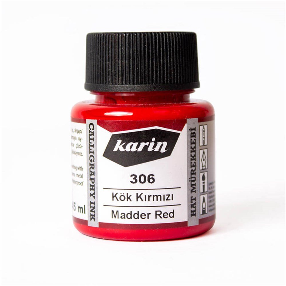 Karin Hat ve Kaligrafi Mürekkebi 306 Kök Kırmızı 45 ml