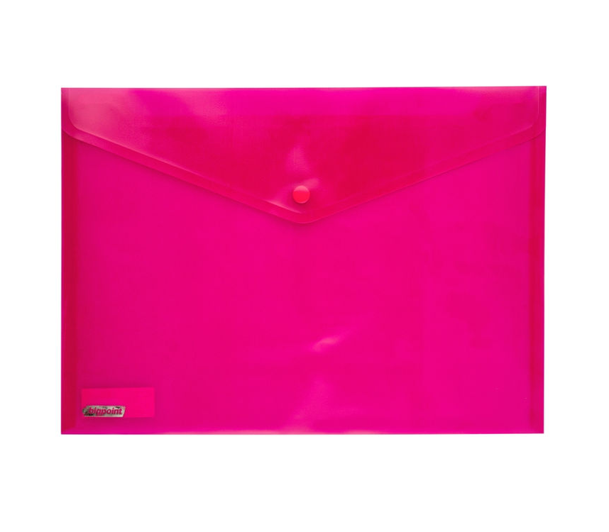 Çıtçıtlı Dosya A4 Şeffaf Pembe