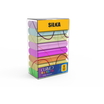 Silka Curved Rainbow Silgi 8'li