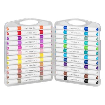 Rich Art-X Acrylic Duo Marker Çift Uçlu Su Bazlı Boyama Kalemi 24 Renk Set