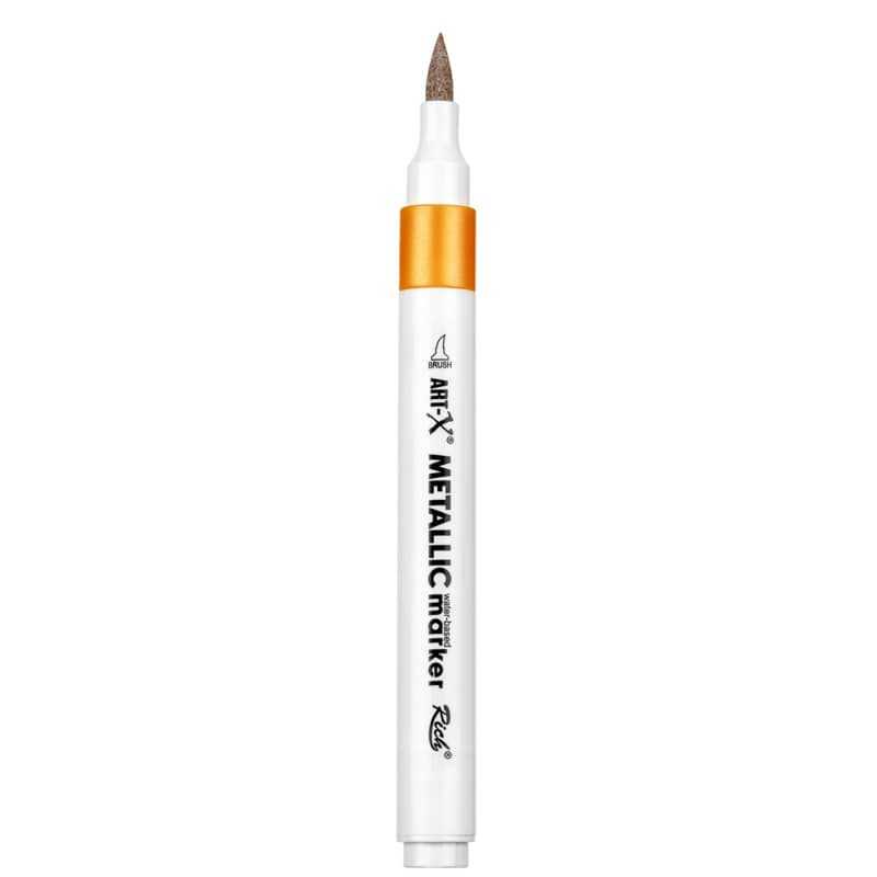 Rich Art-X Acrylic Metallic Marker Su Bazlı Yaldızlı Boyama Kalemi Metalik Turuncu