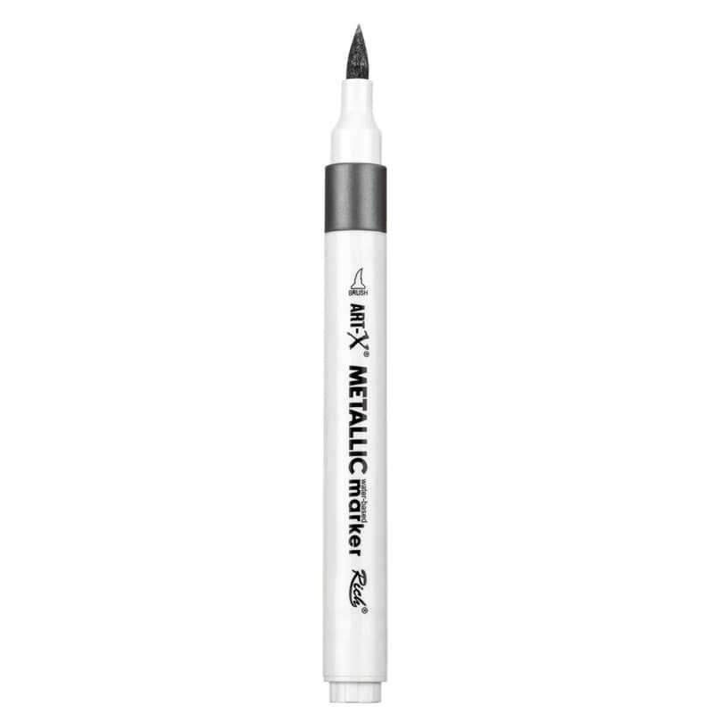 Rich Art-X Acrylic Metallic Marker Su Bazlı Yaldızlı Boyama Kalemi Metalik Siyah