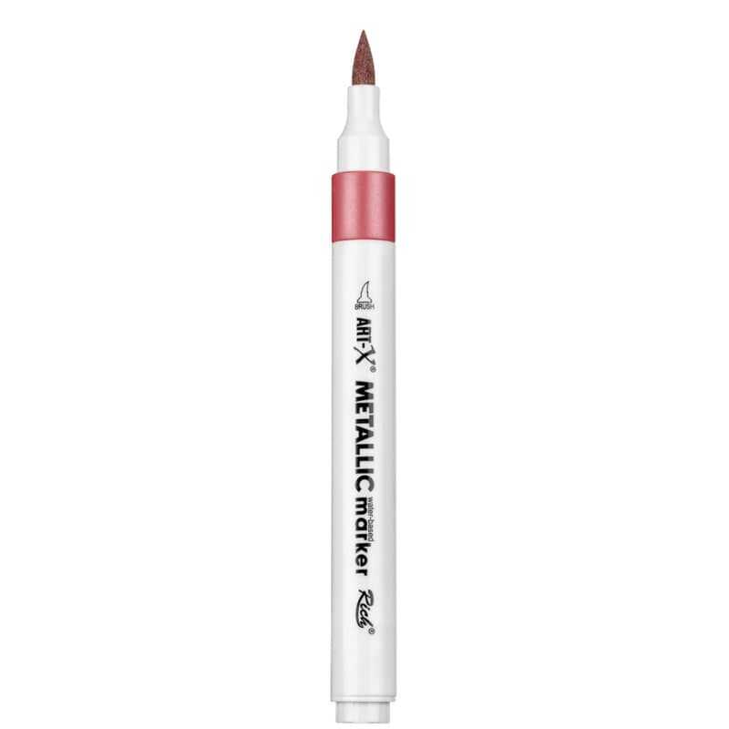 Rich Art-X Acrylic Metallic Marker Su Bazlı Yaldızlı Boyama Kalemi Metalik Pembe