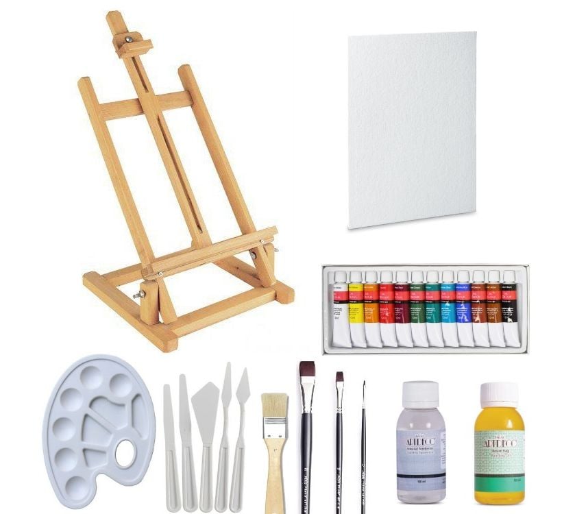 YAĞLI BOYA BAŞLANGIÇ SETİ - MASAÜSTÜ ŞÖVALE PROMOSYON