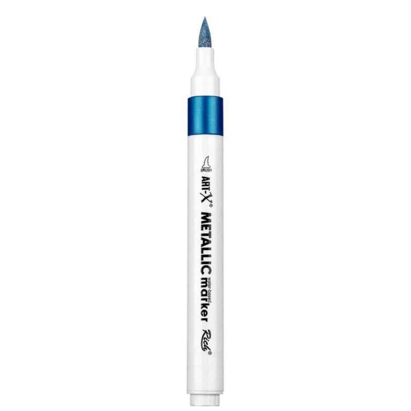Rich Art-X Acrylic Metallic Marker Su Bazlı Yaldızlı Boyama Kalemi Metalik Mavi
