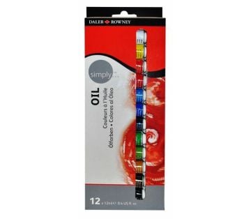 Daler-Rowney Simply Oil Set 12 Renk x 12 ml. Yağlı Boya