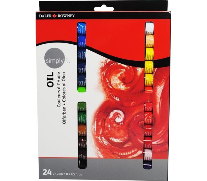 Daler-Rowney Simply Oil Set 24 Renk x 12 ml. Yağlı Boya