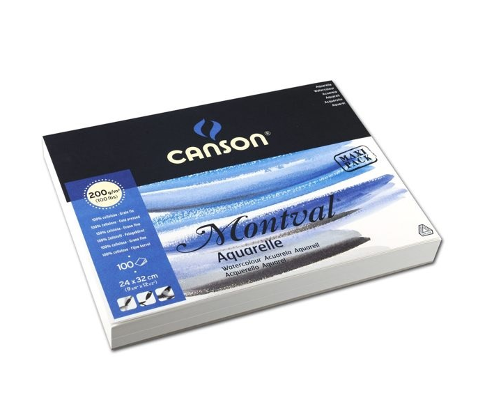 CANSON MONTVAL MAXİ PACK SULUBOYA BLOK 200 GR. 24*32 CM 100 SAYFA