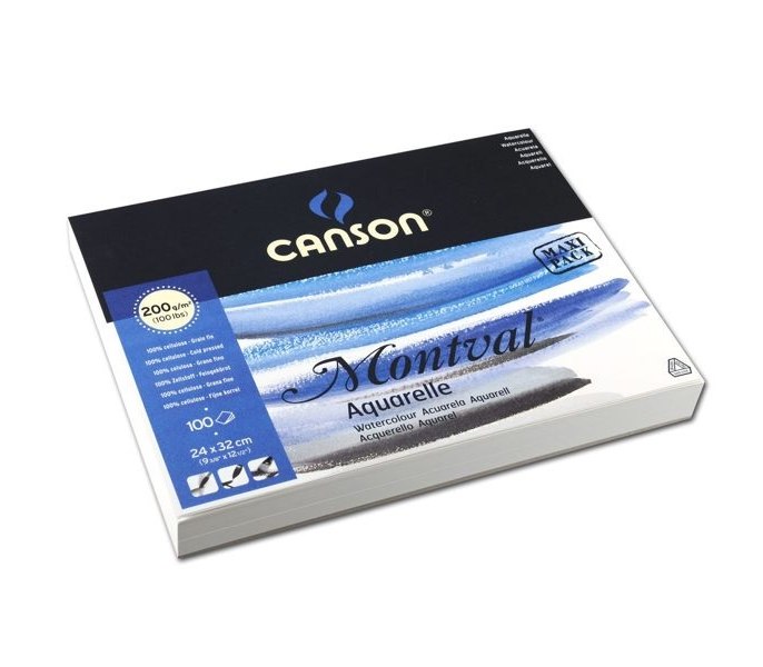 CANSON MONTVAL MAXİ PACK SULUBOYA BLOK 200 GR. 24*32 CM 100 SAYFA