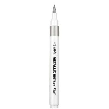 Rich Art-X Acrylic Metallic Marker Su Bazlı Yaldızlı Boyama Kalemi Metalik Gümüş