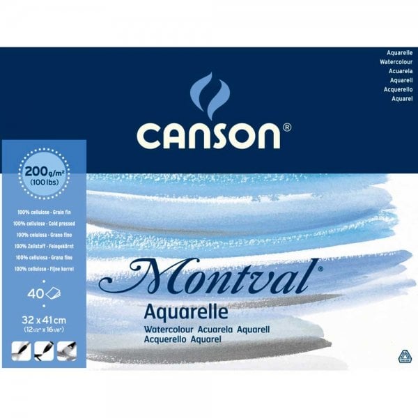CANSON MONTVAL MAXİ PACK SULUBOYA BLOK 200 GR. 32*41 CM 40 SAYFA