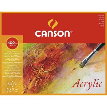 CANSON AKRİLİK VE SULUBOYA BLOK 400 GR 24*32 CM 50 SAYFA
